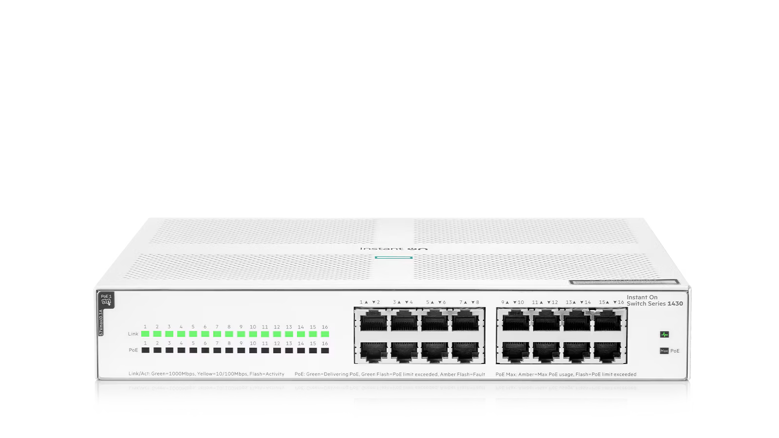 HPE Networking Instant On 1430 16G Class4 PoE 124W Switch